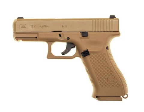 Pistolet wiatrówka Glock 19X 4,5 mm coyote BB CO2 Pistolet wiatrówka Glock 19X 4,5 mm coyote BB CO2
