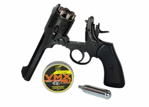 Rewolwer WEBLEY MKVI .455 Service kal.5,5 mm Diabolo łuski 6-strzał. lufa 6" CO2 Battlefield Ekp do17J Rewolwer WEBLEY MKVI .455 Service kal.5,5 mm Diabolo łuski 6-strzał. lufa 6" CO2 Battlefield Ekp do17J
