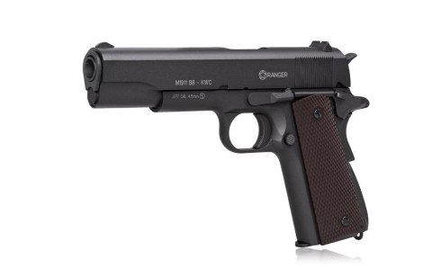 Wiatrówka pistolet RANGER M1911 BB KWC kal. 4,5 BBs BLOW BACK 17 strz. FULL METAL CO2 (AAKCMB760AZB) Wiatrówka pistolet RANGER M1911 BB KWC kal. 4,5 BBs BLOW BACK 17 strz. FULL METAL CO2 (AAKCMB760AZB)