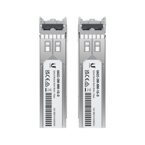 Wkładka SFP Ubiquiti 1 Gbps Multi-Mode Optical Module 2-pack Wkładka SFP Ubiquiti 1 Gbps Multi-Mode Optical Module 2-pack
