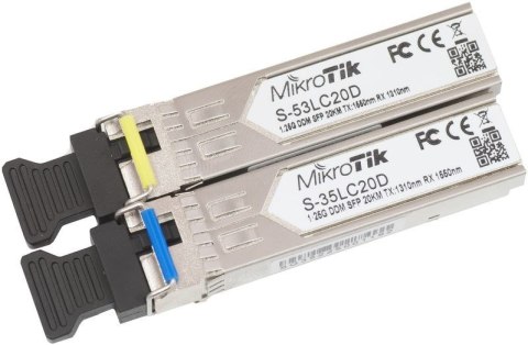 Wkładka SPF Mikrotik S-3553LC20D 1.25G Single LC UPC SM 20km Wkładka SPF Mikrotik S-3553LC20D 1.25G Single LC UPC SM 20km