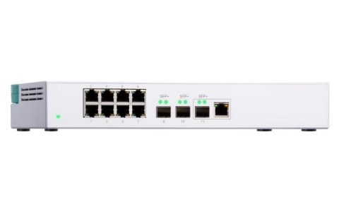 Qnap QSW-308-1C, 8x 1GbE, 2x 10GbE SFP+, 1x combo 10GbE SFP+/RJ45, unmanaged switch Qnap QSW-308-1C, 8x 1GbE, 2x 10GbE SFP+, 1x combo 10GbE SFP+/RJ45, unmanaged switch