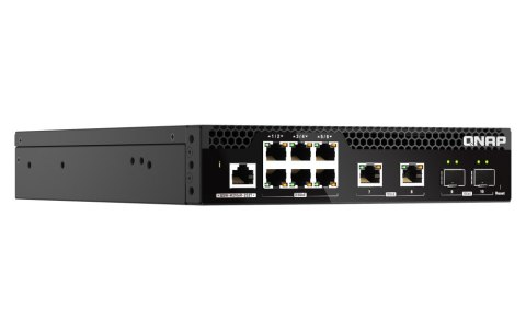 Qnap QSW-M2106R-2S2T, 6 port 2.5Gbps, 2 ports 10GbE SFP+, 2 ports 10GbE RJ45 , managed switch, half-rackmount design Qnap QSW-M2106R-2S2T, 6 port 2.5Gbps, 2 ports 10GbE SFP+, 2 ports 10GbE RJ45 , managed switch, half-rackmount design