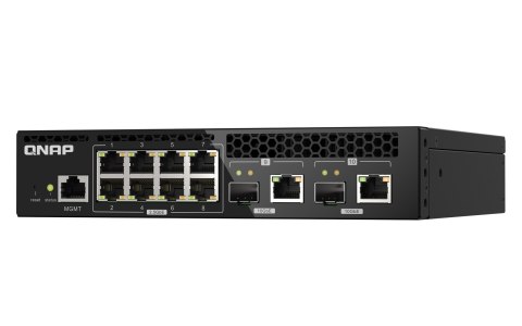 Qnap QSW-M2108R-2C, 8x 2.5GbE, 2x combo 10GbE SFP+/RJ45, managed switch, rackmount design, new rack mount kit Qnap QSW-M2108R-2C, 8x 2.5GbE, 2x combo 10GbE SFP+/RJ45, managed switch, rackmount design, new rack mount kit