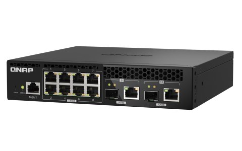 Qnap QSW-M2108R-2C, 8x 2.5GbE, 2x combo 10GbE SFP+/RJ45, managed switch, rackmount design, new rack mount kit Qnap QSW-M2108R-2C, 8x 2.5GbE, 2x combo 10GbE SFP+/RJ45, managed switch, rackmount design, new rack mount kit