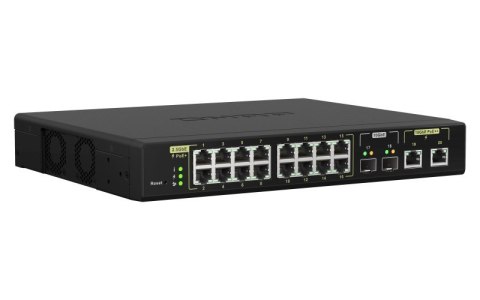 Qnap QSW-M2116P-2T2S, 16x 2.5GbE, 2x 10GbE SFP+, 2x 10GbE RJ45, Max PoE to 280W, managed switch Qnap QSW-M2116P-2T2S, 16x 2.5GbE, 2x 10GbE SFP+, 2x 10GbE RJ45, Max PoE to 280W, managed switch