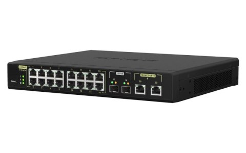 Qnap QSW-M2116P-2T2S, 16x 2.5GbE, 2x 10GbE SFP+, 2x 10GbE RJ45, Max PoE to 280W, managed switch Qnap QSW-M2116P-2T2S, 16x 2.5GbE, 2x 10GbE SFP+, 2x 10GbE RJ45, Max PoE to 280W, managed switch