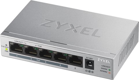 Switch Zyxel GS1005-HP 5p PoE (PoE+: 4) 60W Unmanaged Gigabit Switch Zyxel GS1005-HP 5p PoE (PoE+: 4) 60W Unmanaged Gigabit