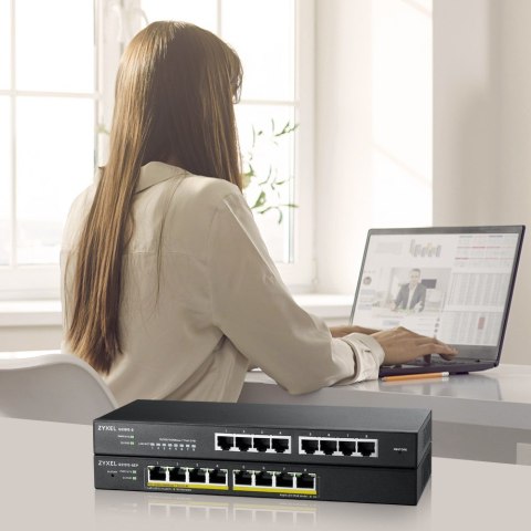 Switch Zyxel GS1915-8EP 8p PoE (PoE+: 8;) 60W Managed Gigabit Switch Zyxel GS1915-8EP 8p PoE (PoE+: 8;) 60W Managed Gigabit