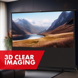 Maclean MACLEAN PRZENOŚNY EKRAN PROJEKCYJNY, KOMPAKTOWY, PODŁOGOWY, 80