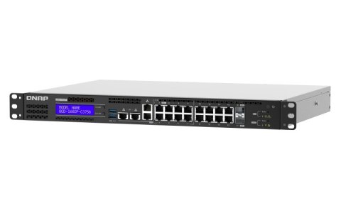 Qnap QGD-1602-C3558-8G, 8x 2.5GbE, 8x 1GbB, 2 SFP+ 10GbE, Intel Atom C3558, 8GB, Equipped with QTS, 2 X 2.5" SSD/HDD, 2 x PCIe G Qnap QGD-1602-C3558-8G, 8x 2.5GbE, 8x 1GbB, 2 SFP+ 10GbE, Intel Atom C3558, 8GB, Equipped with QTS, 2 X 2.5" SSD/HDD, 2 x PCIe G