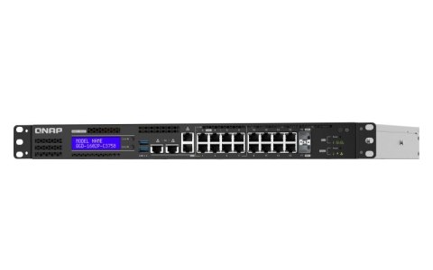 Qnap QGD-1602P-C3758-16G, 8x 2.5GbE, 8x 1GbB, 2 SFP+ 10GbE, 220W PoE, Intel Atom C3758, 16GB, Equipped with QTS, 2 X 2.5" SSD/HD Qnap QGD-1602P-C3758-16G, 8x 2.5GbE, 8x 1GbB, 2 SFP+ 10GbE, 220W PoE, Intel Atom C3758, 16GB, Equipped with QTS, 2 X 2.5" SSD/HD