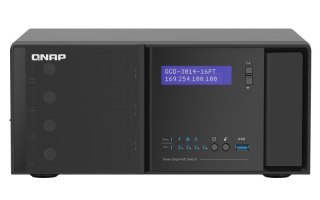 Qnap QGD-3014-16PT: 14 x 1GbE, 2x 1GbE SFP+/RJ45 combo , 140W PoE, Intel Celeron J4125, equipped with QTS, 4 X 3.5" HDD, 2 x M.2