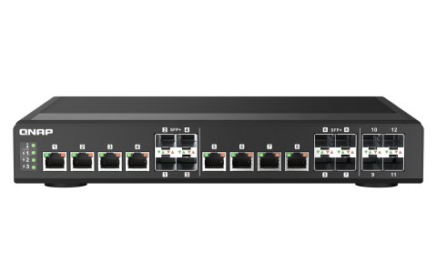 Qnap QSW-IM1200-8C, 8x combo 10GbE SFP+/RJ45, 4 ports 10GbE SFP+, rack mount/wall mount, managed switch, fan less industrial des Qnap QSW-IM1200-8C, 8x combo 10GbE SFP+/RJ45, 4 ports 10GbE SFP+, rack mount/wall mount, managed switch, fan less industrial des