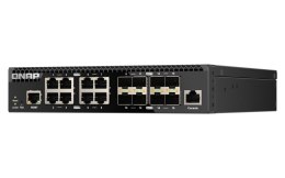 QNAP Qnap QSW-M3216R-8S8T, 8x 10GbE, 8x 10GbE SFP+, half-rackmount design, managed switch