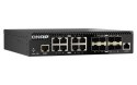 QNAP Qnap QSW-M3216R-8S8T, 8x 10GbE, 8x 10GbE SFP+, half-rackmount design, managed switch