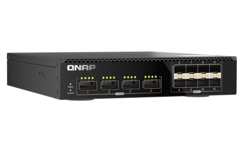 Qnap QSW-M7308R-4X, 4x 100GbE, 8x 25GbE SFP28, half-rackmount design, managed switch Qnap QSW-M7308R-4X, 4x 100GbE, 8x 25GbE SFP28, half-rackmount design, managed switch