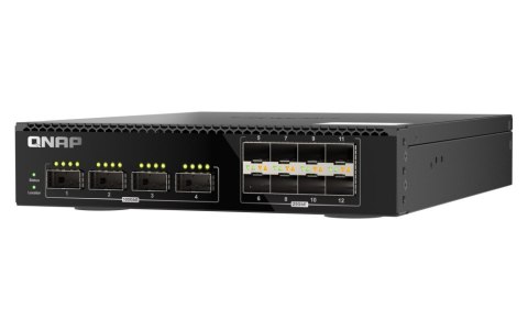 Qnap QSW-M7308R-4X, 4x 100GbE, 8x 25GbE SFP28, half-rackmount design, managed switch Qnap QSW-M7308R-4X, 4x 100GbE, 8x 25GbE SFP28, half-rackmount design, managed switch