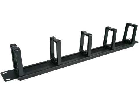 Alantec-Organizator kabli 1U 19" z przepustem szczotkowym, 5 plastikowych uchwytów Alantec-Organizator kabli 1U 19" z przepustem szczotkowym, 5 plastikowych uchwytów