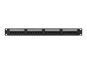 Lanberg LANBERG PATCH PANEL 24 PORT 1U 19" KAT.6A UTP CZARNY PPUA-1024-B