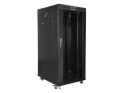 Lanberg LANBERG SZAFA STOJĄCA RACK 19" 27U 600X600 DRZWI SZKLANE LCD CZARNA FF01-6627-12BL (FLAT PACK)