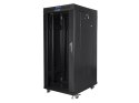 Lanberg LANBERG SZAFA STOJĄCA RACK 19" 27U 600X600 DRZWI SZKLANE LCD CZARNA FF01-6627-12BL (FLAT PACK)