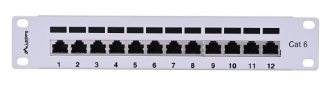 Patch panel Lanberg PPF6-9012-S (1U; 10"; kat. 6; FTP; 12xRJ-45) Patch panel Lanberg PPF6-9012-S (1U; 10"; kat. 6; FTP; 12xRJ-45)