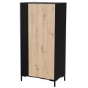 Cama MEBLE Szafa MERCI 90x55x184 czarny/dąb artisan