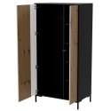 Cama MEBLE Szafa MERCI 90x55x184 czarny/dąb artisan
