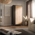 Cama MEBLE Szafa MERCI 90x55x184 czarny/dąb artisan