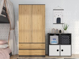 TOP E SHOP Szafa SS-90 90x50xH180 antracyt/artisan