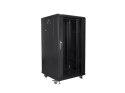 Lanberg Szafa rack Lanberg FF01-6622-12B (22U; 19''; 1160 mm / 600mm / 600 mm; stojąca; Szklane; 800 kg; kolor czarny)