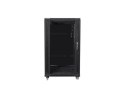 Lanberg Szafa rack Lanberg FF01-6622-12B (22U; 19''; 1160 mm / 600mm / 600 mm; stojąca; Szklane; 800 kg; kolor czarny)