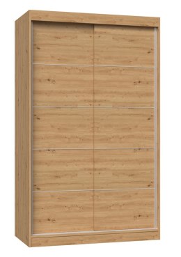 TOP E SHOP Szafa z drzwiami przesuwnymi i ozdobnymi szprosami IGA 120x61xH200 artisan