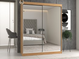 TOP E SHOP Szafa z drzwiami przesuwnymi z 2 lustrami IGA 160x61xH200 artisan