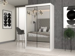 TOP E SHOP Szafa z drzwiami przesuwnymi z 2 lustrami IGA 120x61xH200 biel