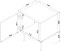 Cama MEBLE Szafka nocna 2szt ISLA 44,5x40x59 czarny mat
