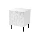 Cama MEBLE Szafka nocna 2szt. JUNGLE 53,5x40,5x44 biały mat + czarne nóżki