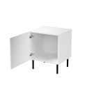 Cama MEBLE Szafka nocna 2szt. JUNGLE 53,5x40,5x44 biały mat + czarne nóżki