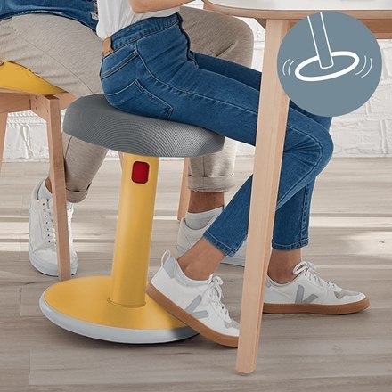 LEITZ Ergonomiczny stołek ERGO COSY, żółty LEITZ Ergonomiczny stołek ERGO COSY, żółty