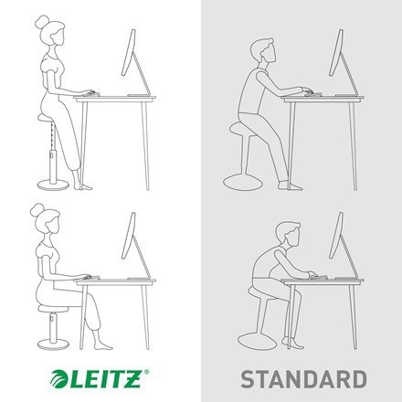 LEITZ Ergonomiczny stołek ERGO COSY, żółty LEITZ Ergonomiczny stołek ERGO COSY, żółty