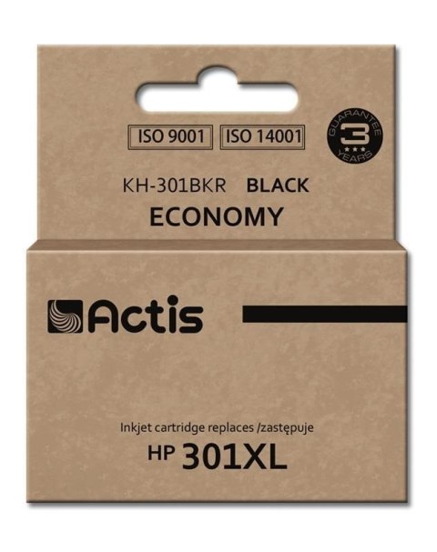Actis KH-301BKR Tusz (zamiennik HP 301XL CH563EE; Standard; 20 ml; czarny) Actis KH-301BKR Tusz (zamiennik HP 301XL CH563EE; Standard; 20 ml; czarny)