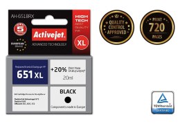 Activejet Activejet AH-651BRX Tusz (zamiennik HP 651 C2P10AE; Premium; 20 ml; czarny)