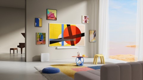 Telewizor TCL NXTFrame 55A300 PRO QLED 55'' 4K Ultra HD 144Hz Google TV Dolby Vision IQ Biały Telewizor TCL NXTFrame 55A300 PRO QLED 55'' 4K Ultra HD 144Hz Google TV Dolby Vision IQ Biały