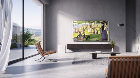 Telewizor TCL NXTFrame 55A300 PRO QLED 55'' 4K Ultra HD 144Hz Google TV Dolby Vision IQ Biały Telewizor TCL NXTFrame 55A300 PRO QLED 55'' 4K Ultra HD 144Hz Google TV Dolby Vision IQ Biały