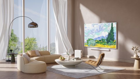 Telewizor TCL NXTFrame 55A300 PRO QLED 55'' 4K Ultra HD 144Hz Google TV Dolby Vision IQ Biały Telewizor TCL NXTFrame 55A300 PRO QLED 55'' 4K Ultra HD 144Hz Google TV Dolby Vision IQ Biały