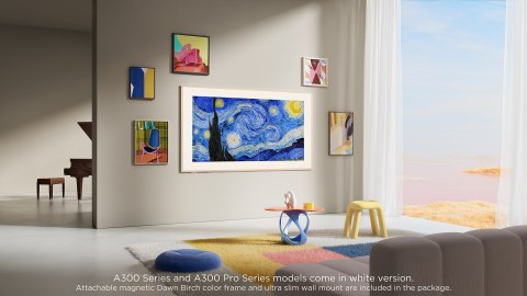 Telewizor TCL NXTFrame 75A300W QLED 75'' 4K Ultra HD 144Hz Google TV Dolby Vision IQ Biały Telewizor TCL NXTFrame 75A300W QLED 75'' 4K Ultra HD 144Hz Google TV Dolby Vision IQ Biały