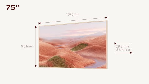 Telewizor TCL NXTFrame 75A300W QLED 75'' 4K Ultra HD 144Hz Google TV Dolby Vision IQ Biały Telewizor TCL NXTFrame 75A300W QLED 75'' 4K Ultra HD 144Hz Google TV Dolby Vision IQ Biały