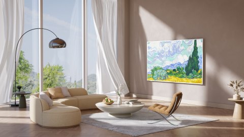 Telewizor TCL NXTFrame 75A300W QLED 75'' 4K Ultra HD 144Hz Google TV Dolby Vision IQ Biały Telewizor TCL NXTFrame 75A300W QLED 75'' 4K Ultra HD 144Hz Google TV Dolby Vision IQ Biały