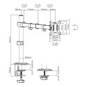 GEMBIRD GEMBIRD BIURKOWE REGULOWANE RAMIĘ/UCHWYT NA MONITOR 17-32, VESA 100X100MM, DO 9KG